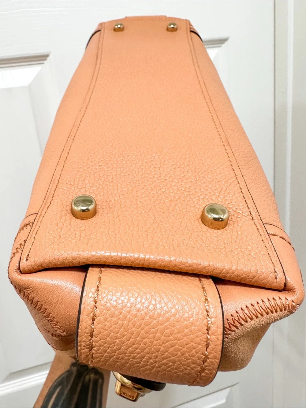 Coach Edie 31 Tea Rose Patchwork Bag Beechwood Leather Suede Like New